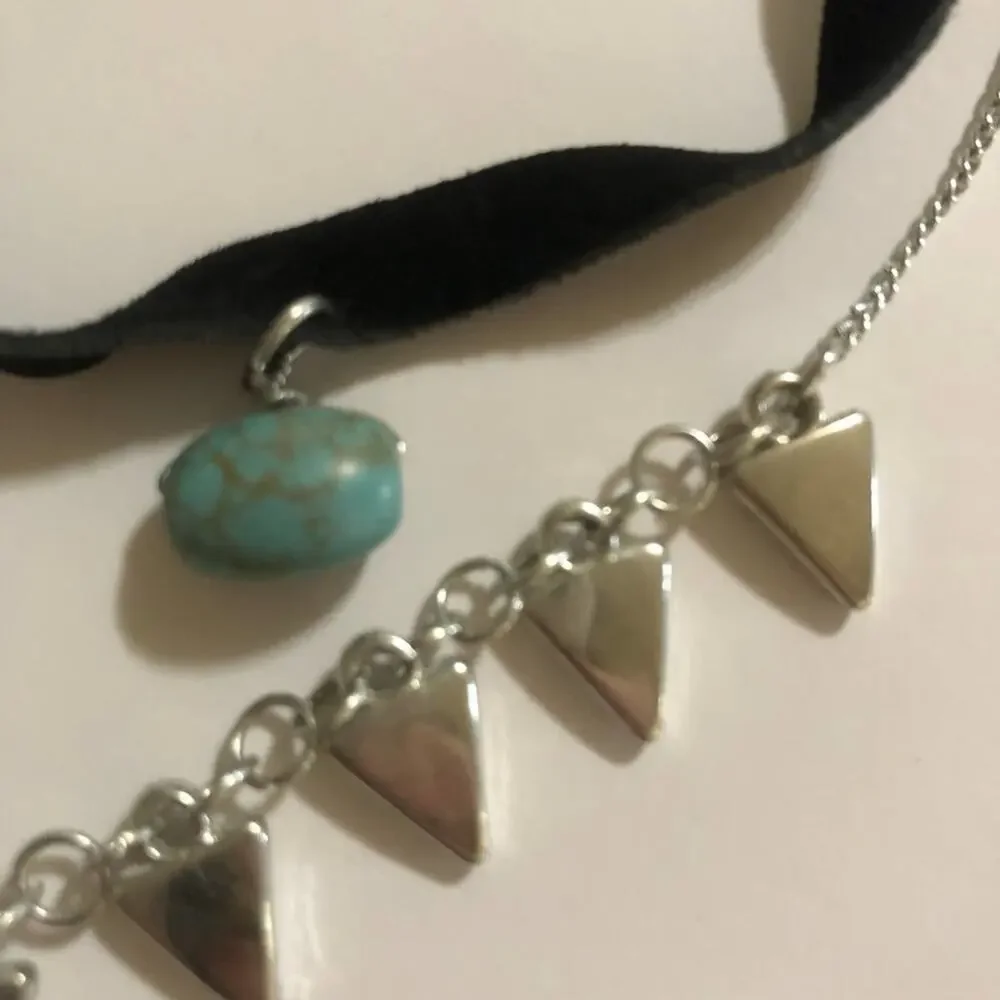 Shiraleah Chicago jewelry - Anthropologie - Sylvana choker necklace - silver NEW
